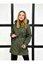 Khaki Fur Lined and Waterproof Women's Winter Coat & Coat