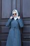Gray Striped Inside and Self Lined Waterproof Women's Trench Coat - 5