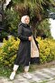 Black Fur Lined and Waterproof Large Size Oversize Women's Winter Coat & Coat - 2