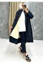 Black Fur Lined and Waterproof Large Size Oversize Women's Winter Coat & Coat - 8