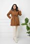 Tan Fur Lined and Waterproof Women's Winter Coat & Coat - 5