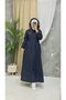 Navy Blue Full-Length Women's Winter Coat & Overcoat with Fur Inside and Waterproof - 2