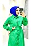 Lined and Button Detailed Women's Trench Coat - 4