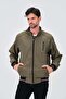 Khaki Shirt Lined Water and Windproof Seasonal Ribbed Men's Coat - 2