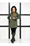 Khaki Fur Lined and Waterproof Women's Winter Coat & Coat - 8