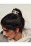 Pinterest hair clip, silver double domed elastic hair clip - 2