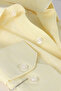 Men's Yellow Long Sleeve Linen Effect Cotton Shirt with Pockets - 2