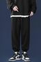 Black Sweatpants with Elastic Legs and Pockets
