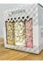 3-Piece Guipure Embroidered Boxed Dowry 50X90 Velvet Hand and Face Towel - 5