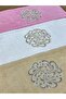 3-Piece Guipure Embroidered Boxed Dowry 50X90 Velvet Hand and Face Towel - 3