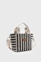 Women's Striped Mini Linen Tote Bag - 2