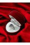 Heart Ring Steel Purple Zircon Stone Silver Serious Relationship Ring - 2