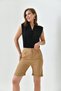 Women's Shorts - High Waist - Double Leg - Fabric Shorts - 2