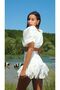 Valeria White Mini Skirt and Crop Bottom Top Set - 2
