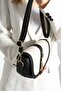 Locked Model Contrast Design Crossbody Women's Bag - 3