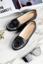 Women's Black Ballerina Flats Orthopedic Soft Non-Slip Sole Lightweight Daily Casual Classic Leather Shoes - 3