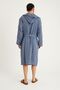 Cotton Hooded Long Men's Muslin Bathrobe Beach Wear Anthracite - 5