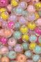 1. HIGH QUALITY COLORED Acrylic BEADS - 8 MM BEADS - FOR NECKLACES, BRACELETS, BUCKLES - ACCESSORIES - 25 GR MIX 80 PIECES - 2