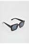 Mia Unisex Black Square Sunglasses - 3
