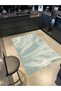 Green Color Modern Themed Patterned Woven Base Carpet and Washable Carpet Miravip9952 - 2