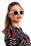Unisex Huge Cream Brown Sunglasses