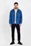 Men's Classic Urban Style Denim Hooded Jeans Jacket for Daily Use Blue - 3
