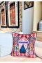 Zebra Patterned Salmon Velvet Cushion Cover (50 X 50) - 6