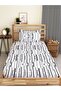 Striped Patterned Printed Single Elastic Sheet Set
