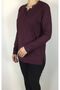 Lycra-textured Viscose sports blouse with rhinestone and button detail on the collar. - 2
