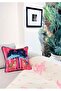 Tiger Patterned Pink Velvet Cushion Cover (50 X 50) - 2