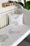 Elephant And Balloon Patterned Velvet Decorative Baby Crib Cover - 2