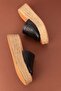 Women's Genuine Leather Platform Sole Slippers Mlk.5352 - 3