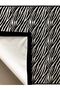 Modern Black Patterned Tablecloth White - 2