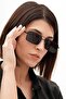 Thalia Unisex Vintage Black Sunglasses