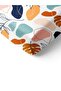 Leaf Patterned Printed Single Elastic Sheet Set - 2