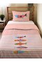 Double Sided Fish Patterned Single Duvet Cover Set Without Sheets and Printed