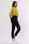 Women's Summer Black Trendy Model Pencil Detailed High Waist Fabric Trousers 30062 - 2