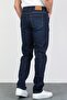 Men's Dark Blue Regular Fit Pipe Leg Lycra Comfortable Cut Jean Denim Trousers Hlthe001977 - 6