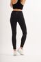 White Line Detailed Flexible and Recovery-Friendly Sweatpants Sports Leggings Black - 2