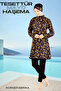 Patterned Closed Hijab Swimsuit and Top Set