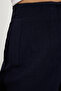 Lacivert Keten GörünümlüWide Leg/Geniş Paça Yüksek Bel Dokuma Pantolon TWOSS24PL00169 - 5