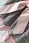 Colorful Pink Baby Girl Design Dress with Bow and Ruffle Honeycomb Pattern - 2
