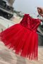 Sequin and Crystal Tulle Girl Kids Baby Henna Henna Mevlüt Evening Dress - 5