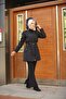 Black Fur Lined and Waterproof Women's Winter Coat & Coat - 8