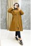 Tan Fur Lined and Waterproof Large Size Oversize Women's Winter Coat & Coat - 2