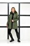 Khaki Fur Lined and Waterproof Women's Winter Coat & Coat - 5