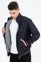 Navy Blue Shirt Lined Water and Windproof Seasonal Ribbed Men's Coat - 5