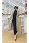 Beige Waterproof Women's Trench Coat with Striped Interior and Self-Lined - 2