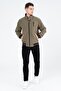 Khaki Shirt Lined Water and Windproof Seasonal Ribbed Men's Coat - 8