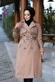 Belted Waist Lined Waterproof Women's Trench Coat - 5